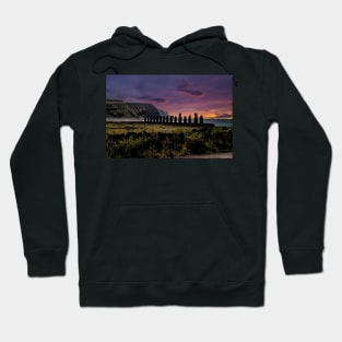 Moais at Sunrise Hoodie